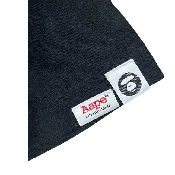 Bape Aape By A Bathing Ape Unvs Universe Tee Shirt Sz Small Black Red Blue Camo - Picture 5 of 8